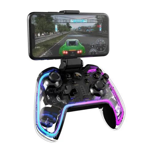 Pad Havit G158BT PRO z uchwytem na telefon do PC, Android Bezprzewodowy Przezroczysty