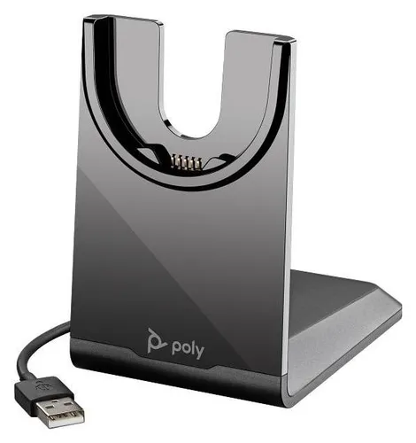 Poly Voyager Focus 2 UC + USB-A na USB-C + stacja ładująca (7S4L6AA)