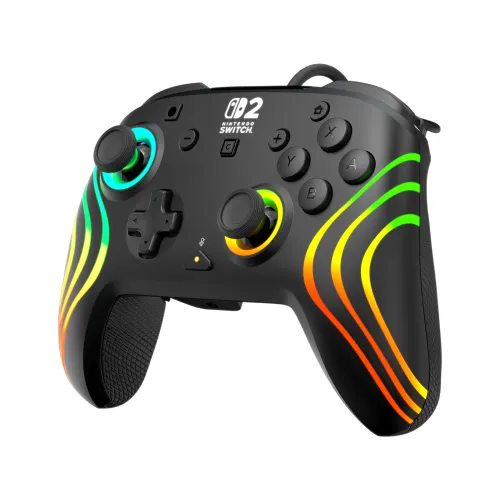 Pad Turtle Beach Afterglow Wave Wired RGB Gaming Controller do Nintendo Switch 2 Przewodowy Czarny