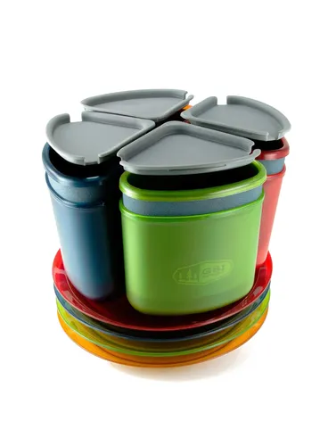 Naczynia turystyczne GSI Infinity 4 Person Compact Tableset - multicolor