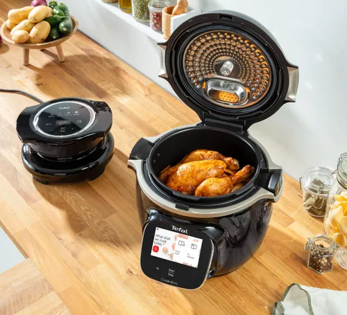 Аэрогриль Tefal Cook4me Touch Wi-Fi CY9128 + крышка для выпечки EY1508 1600 Вт 6л мобильное приложение