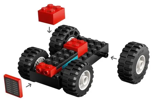 LEGO City 60461 Czerwony traktor z przyczepą i owcą