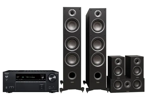 Onkyo TX-NR6100 Cinema Package Black, Taga Harmony TAV 5.0: TAV-607F + C + S Black