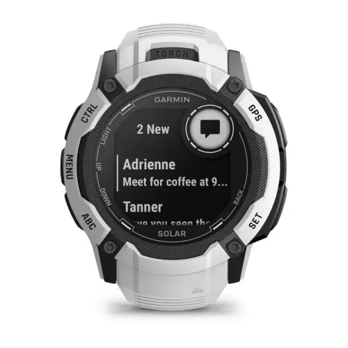 Smartwatch Garmin Instinct 2X Solar 50mm GPS Biały