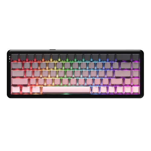 Klawiatura magnetyczno-mechaniczna Ajazz AK680 MAX (8+8K) Magnetic Switch Czarno-różowy