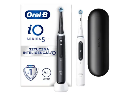 Oral-B Elektrikli Diş Fırçası Seti IO Serisi 5 Siyah + Beyaz