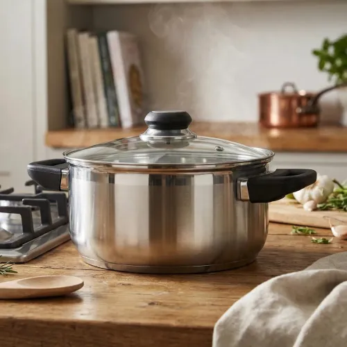 Garnek ze stali nierdzewnej z pokrywką EMILIO 3,2 l