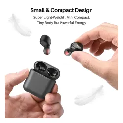 Słuchawki bezprzewodowe Tozo T6S Dokanałowe Bluetooth 5.2 Czarny