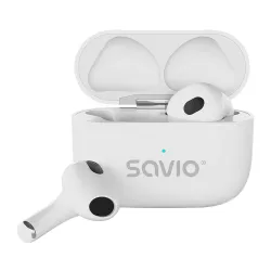 Słuchawki bezprzewodowe Savio TWS-01 PRO Douszne Bluetooth 5.4 Biały