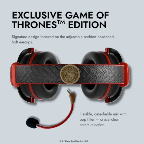 Słuchawki bezprzewodowe z mikrofonem Lexip Game of Thrones - Targaryen - Multiplatform Wireless Headset