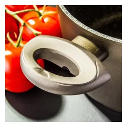 Garnek aluminiowy z pokrywką VALDINOX AURUM CIEMNOBRĄZOWY 6,4 l