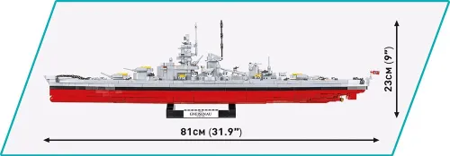 Klocki Cobi HC WWII Okręt wojenny Gneisenau 2417 el.