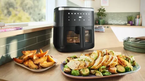 Air Fryer Frytkownica beztłuszczowa BOSCH Serie 6 MAF671B1 7.2l z 7 automatycznymi programami i okienkiem do podgląd potrawy