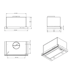 Okap Akpo WK-7 Light Glass Touch 60 Czarny