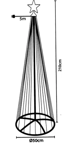 Choinka dekoracyjna LED KOOPMAN 7666442 210 cm