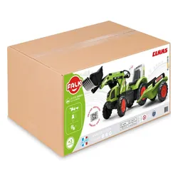 Falk Traktor Na Pedały Z Łyżką I Przyczepką Zielony Claas Od 3 Lat
