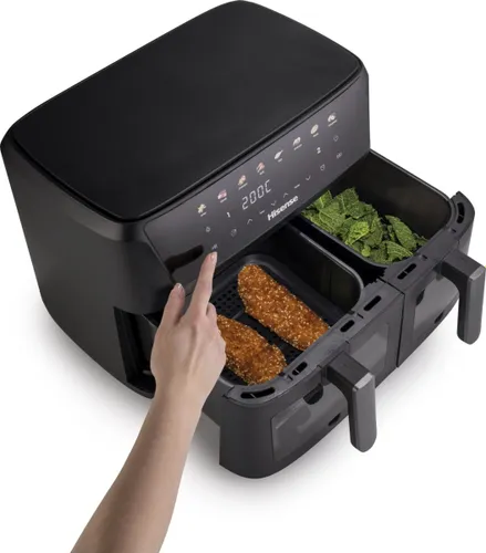 Air Fryer Frytkownica beztłuszczowa HISENSE HAF2700DCD 11l z podwójnym koszem 8 automatycznych programów