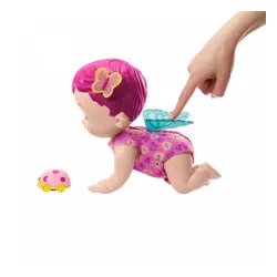 Mattel My Garden Baby Ползающая кукла-малышка Бабочка розовая