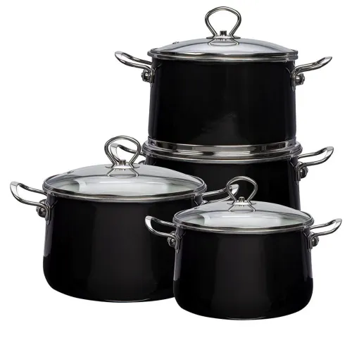 Zestaw garnków Altom Design Izydor 02050021294 Indukcja Emalia 8 elementów