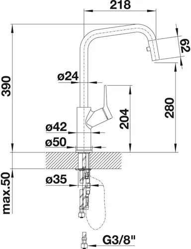 Bateria BLANCO Jurena-S 520765 Chrom