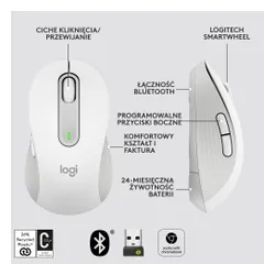 Myszka Logitech Signature M650 L - biały