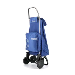 Coș de cumpărături Rolser și Max Thermo Zen cu 4 roți-albastru