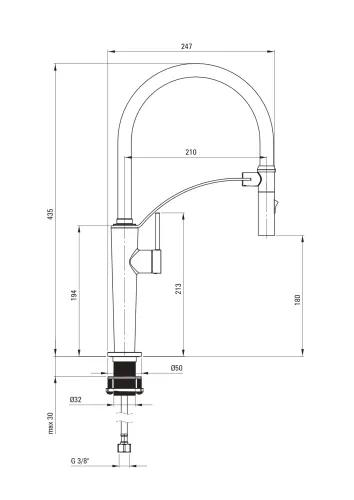 Bateria Deante BRC_R72M Złoto szczotkowane