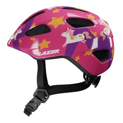 Kask rowerowy LAZER Pnut KinetiCore 2.0 Różowo-fioletowy dla Dzieci z możliwością zamontowania lampki (rozmiar XS)