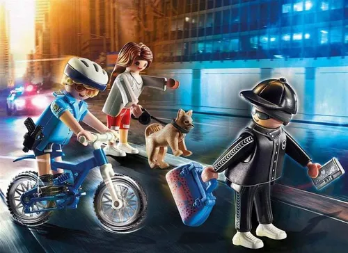 PLAYMOBIL City Action 70573 Policyjny rower Śledzenie kieszonkowego złodzieja