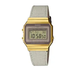 Casio Vintage A700WEGL-7aef Grey / Gold Saati