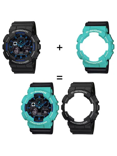 Casio Zegarek SET GA-100-1A2ER + BEZEL 10410475 + PASEK 10347688