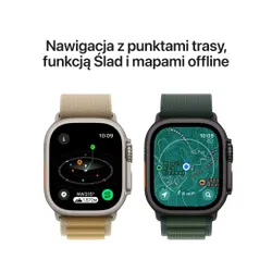 Apple Watch Ultra 2 GPS + Cellular 49mm koperta tytanowa (czarny) + bransoleta mediolańska z tytanu rozmiar L (czarny) (Stan Doskonały)