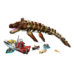 LEGO 76974 Jurassic World Misja na łodzi i model mozazaura
