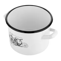 Garnek emaliowany EMALIA POLSKA PLESZEW BELL BIAŁY 4,7 l