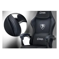 Fotel COBRA Player 5.0 CRF53BK Czarny + podnóżek