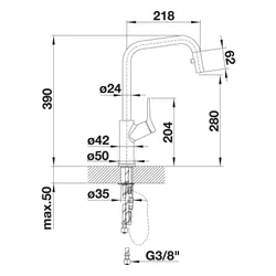 Bateria BLANCO Jurena-S 520765 Chrom