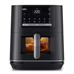 Air Fryer Frytkownica beztłuszczowa BRAUN MultiFry 5 HF5075IBK 6l z okienkiem do obserwacji postępów gotowania