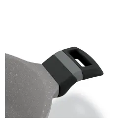 Patelnia na indukcję marmurowa z pokrywką krótkie uchwyty Starke Pro Musse Grey 28 cm