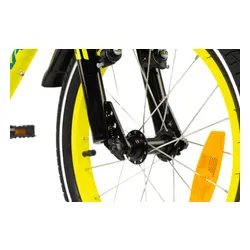 Rower dziecięcy KARBON Jazz 16 cali dla chłopca Limonkowy