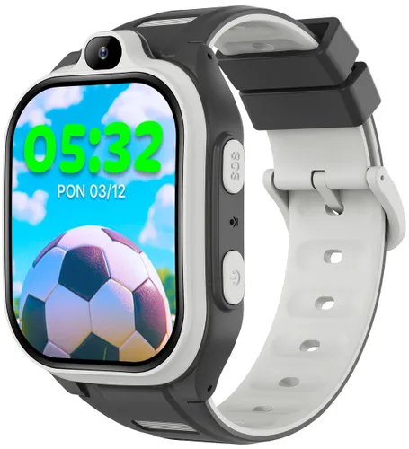 Smartwatch FOREVER Kids Boost KW-530 AI GPS WiFi 4G Czarno-biały