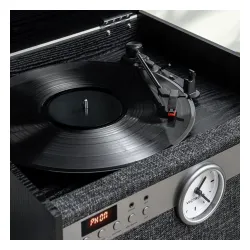 Gramofon Victrola Century Signature+ 6-in-1 VTA-830SB-BLK-INT Manualny Napęd paskowy Bluetooth CD Kaseta Czarny