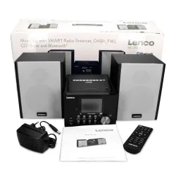 Wieża Lenco MC-250 24W Wi-Fi Bluetooth Radio FM, DAB+, Internetowe Czarny