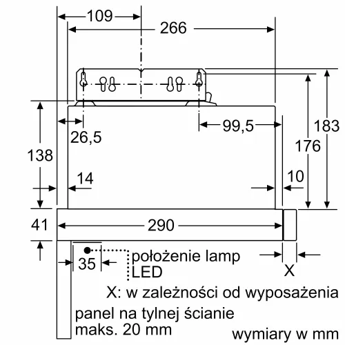 Okap Bosch DFM064W55 Srebrny