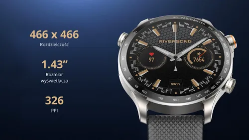 Smartwatch FOREVER Riversong Motive 10 GT SW1001 Czarny