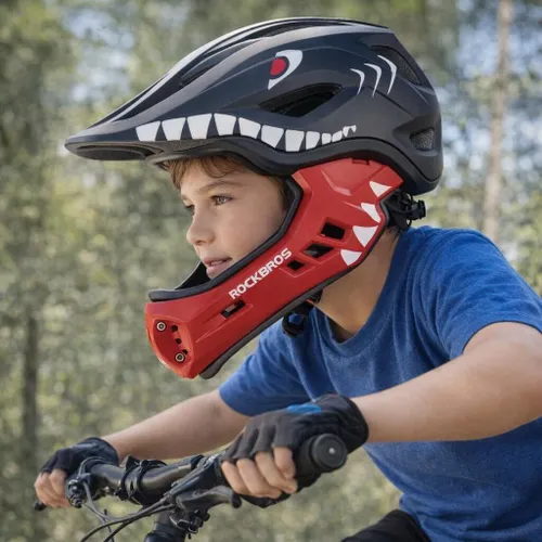 Kask rowerowy dziecięcy fullface szczękowy 2w1 odpinana szczęka rozmiar "M"