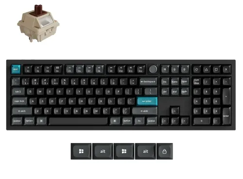 Klawiatura gamingowa Keychron Q6U-M3 100% Milk POM Brown Switch RGB Hot-Swap 8K
