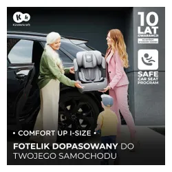 Fotelik samochodowy KINDERKRAFT Comfort Up I-Size Happy Shapes 76-150 cm (9-36 kg) Wielokolorowy