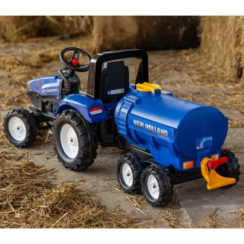 Falk Przyczepa Cysterna Beczkowóz Z Kranem New Holland Niebieska 3-7 Lat