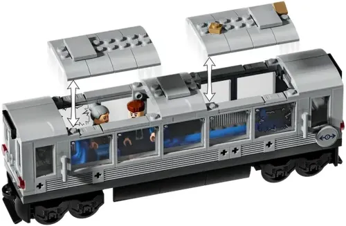 LEGO Marvel 76321 Spider-Man kontra Doc Ock — scena w metrze