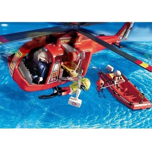 Playmobil City Набор фигурок 4428 Спасательный вертолет с понтоном